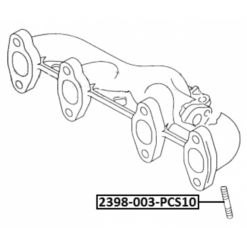 Alternative view of EXHAUST MANIFOLD STUD PCS10