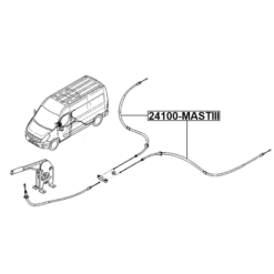 Alternative view of PARKING BRAKE CABLE