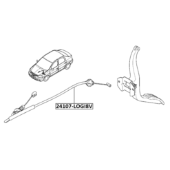 Alternative view of THROTTLE CABLE
