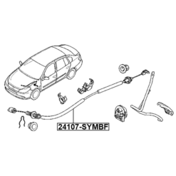 Alternative view of THROTTLE CABLE