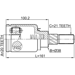 Alternative view of REAR INNER CV JOINT 20X38X21