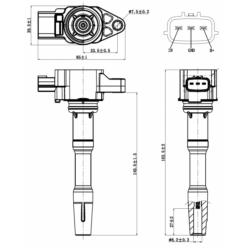 Alternative view of IGNITION COIL