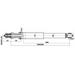 Alternative view of REAR SHOCK ABSORBER