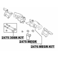 Alternative view of REPAIR KIT, REAR CALIPER PISTON WITH MECHANISM D33.9