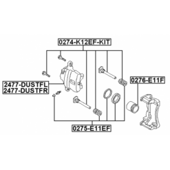 Alternative view of FRONT LEFT BRAKE CALIPER ASSEMBLY