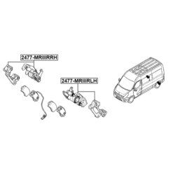 Alternative view of REAR LEFT BRAKE CALIPER ASSEMBLY (WITH BRACKET)