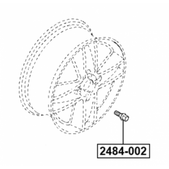 Alternative view of WHEEL BOLT M12X1.5 L53.5
