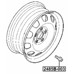 Alternative view of WHEEL BOLT M12X1.5 L50.6