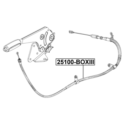 Alternative view of PARKING BRAKE CABLE