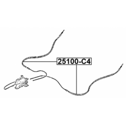 Alternative view of PARKING BRAKE CABLE