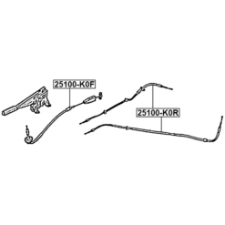 Alternative view of PARKING BRAKE CABLE