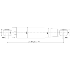Alternative view of REAR SHOCK ABSORBER GAS.TWIN TUBE