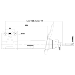 Alternative view of SHOCK ABSORBER FRONT RIGHT GAS.TWIN TUBE