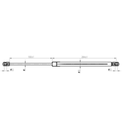 Alternative view of TRUNK GAS STRUT L492/600N