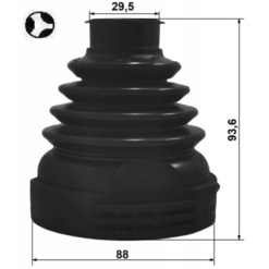Alternative view of BOOT INNER CV JOINT KIT 88X93.6X29.5