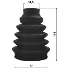 Alternative view of BOOT OUTER CV JOINT KIT PVC 77X114X34.5