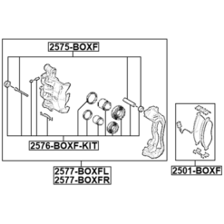 Alternative view of FRONT RIGHT BRAKE CALIPER ASSEMBLY (WITH BRACKET)