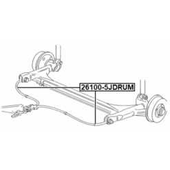 Alternative view of PARKING BRAKE CABLE