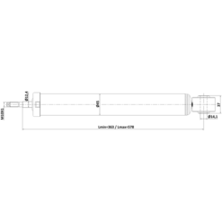 Alternative view of REAR SHOCK ABSORBER GAS.TWIN TUBE