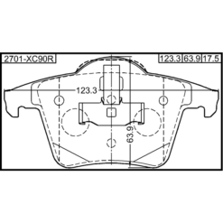 Alternative view of PAD KIT, DISC BRAKE, REAR (WITH ANTI SQUEAL SHIM)