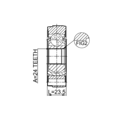 Alternative view of PROPSHAFT CV JOINT 24X78