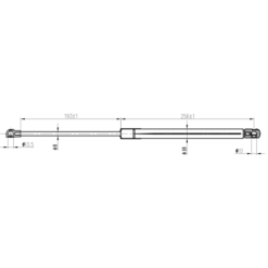 Alternative view of TRUNK GAS STRUT L468/380N