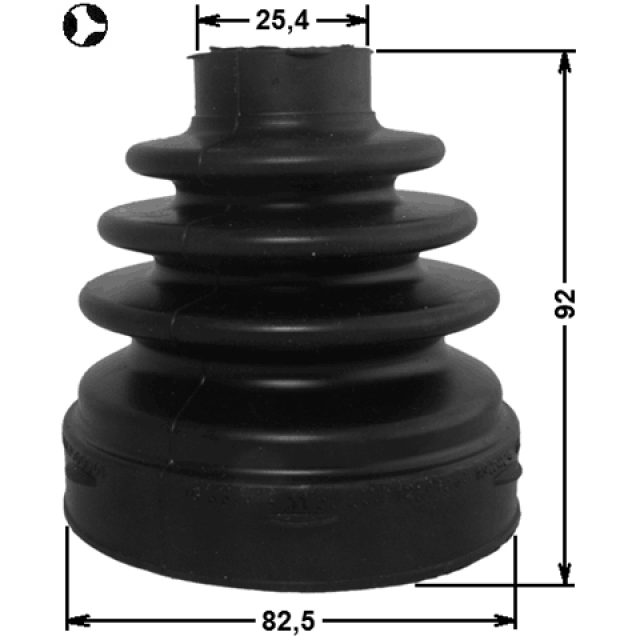 BOOT INNER CV JOINT KIT 82.5X92X25.4 - Image 2