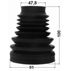 Alternative view of BOOT INNER CV JOINT KIT PVC 91X100X47.8
