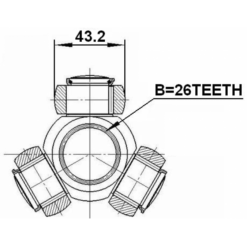 Alternative view of TRIPOD JOINT 26X43.2