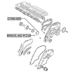 Alternative view of WASHER, CRANKSHAFT PULLEY