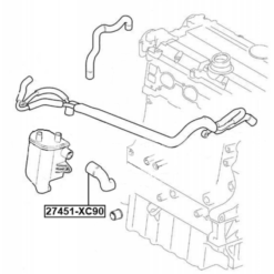 Alternative view of CRANKCASE BREATHER HOSE
