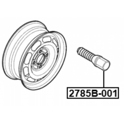 Alternative view of WHEEL BOLT M14X1.5 L61