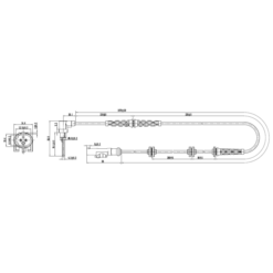 Alternative view of ABS SENSOR FRONT