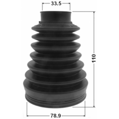 Alternative view of BOOT INNER CV JOINT KIT PVC 78.9X110X33.5