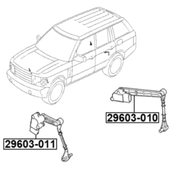 Alternative view of FRONT LEVEL SENSOR (FOR SPORT SUSPENSION, WITH BRACKET, WITH LINK)