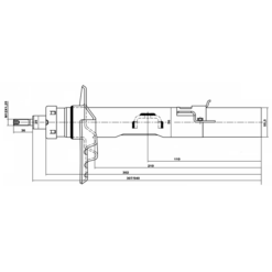 Alternative view of SHOCK ABSORBER REAR RIGHT