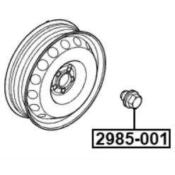 Alternative view of WHEEL NUT M14X1.5 L46.7