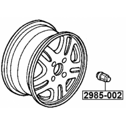 Alternative view of WHEEL NUT M14X1.5 L34.3