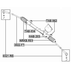 Alternative view of STEERING TIE ROD D16