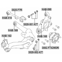Alternative view of REPAIR KIT, CAMBER ADJUSTING ECCENTRIC BOLT