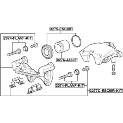 Alternative view of REAR BRAKE CALIPER BRACKET CARRIER SET (WITH SLIDE PINS)