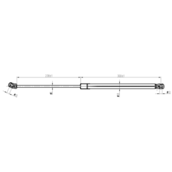 Alternative view of HOOD GAS STRUT L556/240N