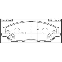 Alternative view of PAD KIT, DISC BRAKE, FRONT - KIT (INCLUDING BOLTS, WITH ANTI-RATTLE SPRING)