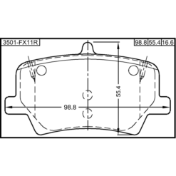Alternative view of PAD KIT, DISC BRAKE, REAR - KIT (WITH ANTI SQUEAL SHIM)