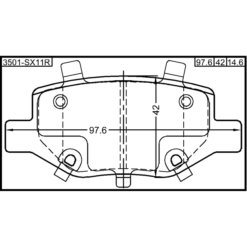 Alternative view of PAD KIT, DISC BRAKE, REAR - KIT (WITH ANTI SQUEAL SHIM)