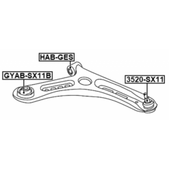 Alternative view of BALL JOINT FRONT LOWER ARM