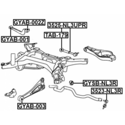Alternative view of REAR TRANSVERSE LINK WITH BALL JOINT
