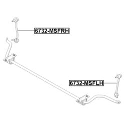 Alternative view of FRONT LEFT STABILIZER LINK / SWAY BAR LINK