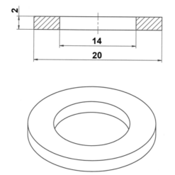 Alternative view of O-RING 14.2X20.2X2