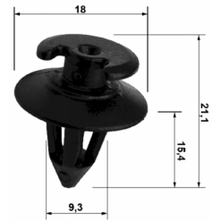 Alternative view of RETAINER CLIP